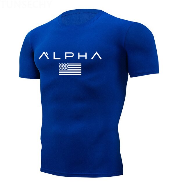 Running Shirts Men Short Sleeve Quick Dry Compression tshirt Fitness Tights Sport Shirt Men Gym jogging t shirt Sports Wear