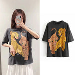 T Shirt O-neck Women Clothing Print classic The Lion King Regular tops Graphic Shirt Streetwear Cotton Tee 2020 fashion cartoon