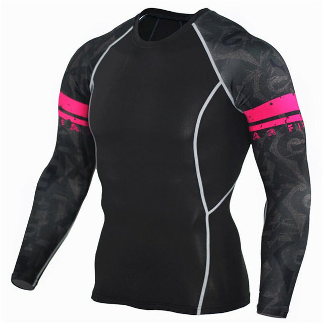 Plus Size 2pcs/set Mens Tracksuit Sport Suit Gym Fitness Compression Clothing Running Jogging Sport Wear Exercise Workout Tights