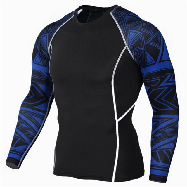 Plus Size 2pcs/set Mens Tracksuit Sport Suit Gym Fitness Compression Clothing Running Jogging Sport Wear Exercise Workout Tights