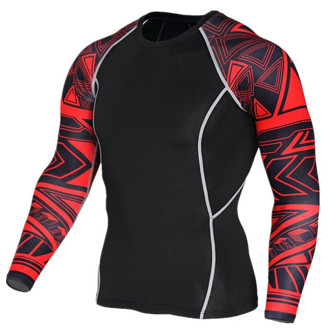 Plus Size 2pcs/set Mens Tracksuit Sport Suit Gym Fitness Compression Clothing Running Jogging Sport Wear Exercise Workout Tights