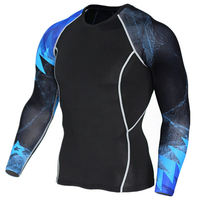 Plus Size 2pcs/set Mens Tracksuit Sport Suit Gym Fitness Compression Clothing Running Jogging Sport Wear Exercise Workout Tights