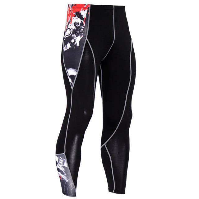 Plus Size 2pcs/set Mens Tracksuit Sport Suit Gym Fitness Compression Clothing Running Jogging Sport Wear Exercise Workout Tights
