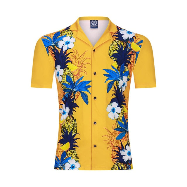New 3D Men Beach Casual Shirt Printed Summer Short Sleeve Loose Streetwear Fashion Gym Sportwear Hip Hop Camisa Male Blouse 2020