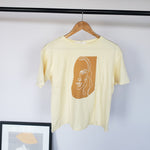 Toppies Abstract T-shirts Character Printing Women Tops Solid Color Summer white Cotton Tops Tees harajuku clothing