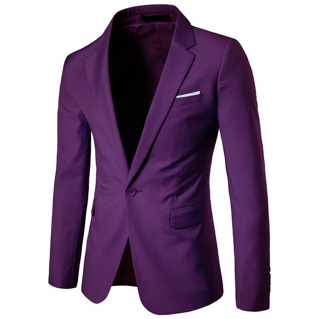 Fashion Party Mens slim fit cotton blazer Suit Jacket black blue Gray plus size L-6XL Male blazers Mens coat Wedding dress