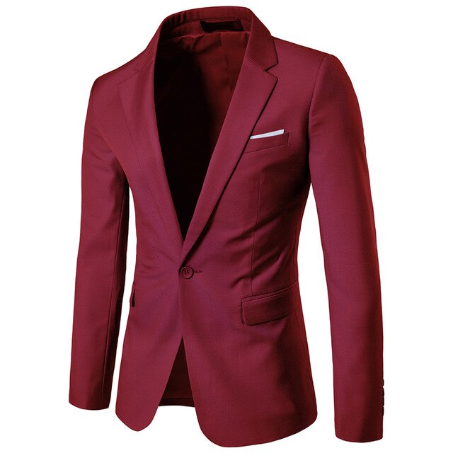 Fashion Party Mens slim fit cotton blazer Suit Jacket black blue Gray plus size L-6XL Male blazers Mens coat Wedding dress