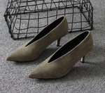 XGRAVITY 2020 Pop Star Pointed Toe Girl Thin Heel Woman Shoes Deep V Design Lady Fashion Shoes Elegant European Women Shoes C264