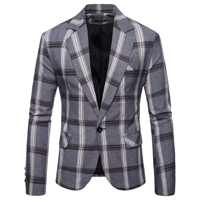 Riinr Brand Autumn Men Casual Blazer Suit Mens Cotton Suit Jacket Slim Fit Men's Classic Smart Casual Blazer For Male