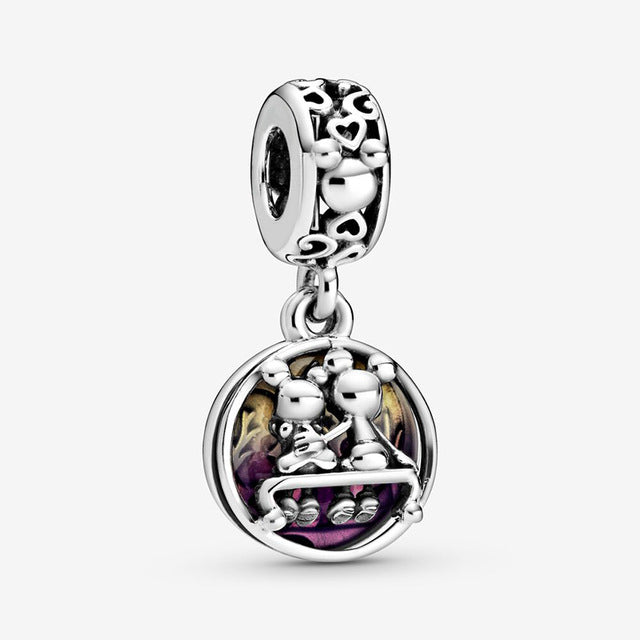 Fashion New 925 Sterling Silver Beads Lilo & Stitch Aristocats Charms fit Original Pandora Bracelets Women DIY Jewelry