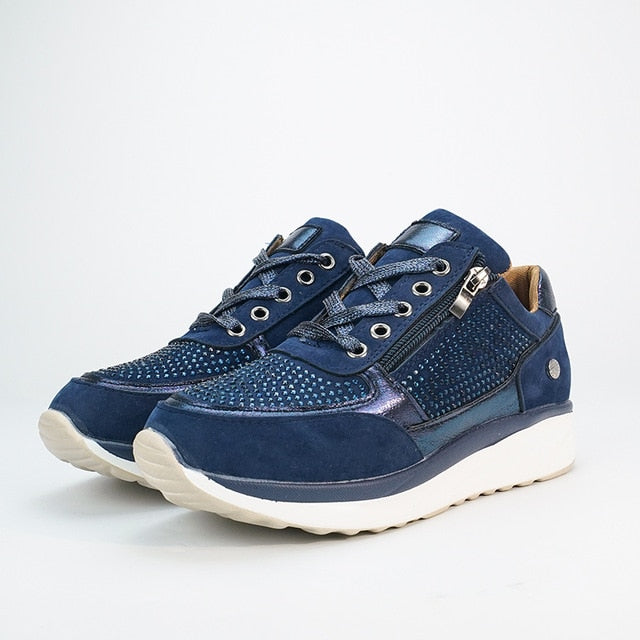 Women Wedges Sneakers women Vulcanize Shoes lace up Sequins Shake Shoes Fashion Girls Sport Shoes Woman Sneakers Shoes Footwear