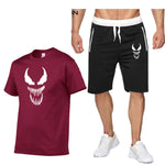 venom 2 Pcs/Set Men's Tracksuit Sports Suit Gym Fitness Compression Clothes Running Jogging Sport Wear Exercise Workout Set