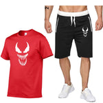 venom 2 Pcs/Set Men's Tracksuit Sports Suit Gym Fitness Compression Clothes Running Jogging Sport Wear Exercise Workout Set
