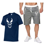 venom 2 Pcs/Set Men's Tracksuit Sports Suit Gym Fitness Compression Clothes Running Jogging Sport Wear Exercise Workout Set