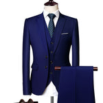 Suit suit male 2020 spring and autumn high-end custom business blazers three-piece / Slim large size multi-color boutique suit