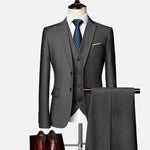 Suit suit male 2020 spring and autumn high-end custom business blazers three-piece / Slim large size multi-color boutique suit