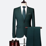 Suit suit male 2020 spring and autumn high-end custom business blazers three-piece / Slim large size multi-color boutique suit