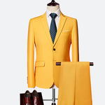 Suit suit male 2020 spring and autumn high-end custom business blazers three-piece / Slim large size multi-color boutique suit