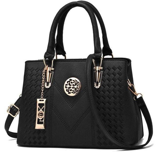 FGJLLOGJGSO Embroidery Messenger Bag Brand Women Handbags Leather Female Crossbody Shoulder Bag Lady Hand Bag Sac Bolsa Feminina