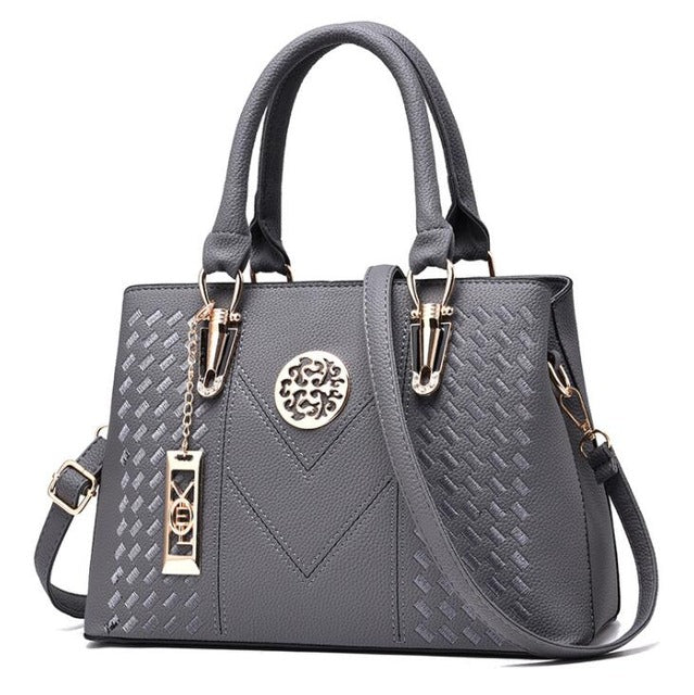 FGJLLOGJGSO Embroidery Messenger Bag Brand Women Handbags Leather Female Crossbody Shoulder Bag Lady Hand Bag Sac Bolsa Feminina