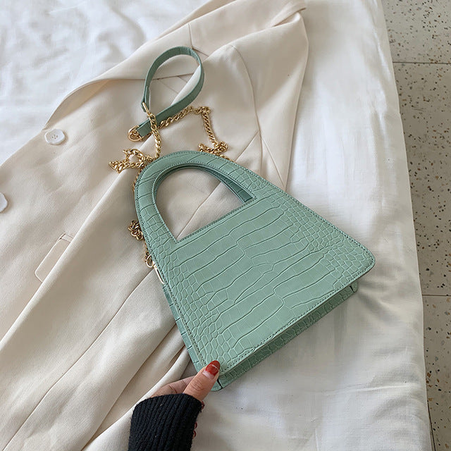 Small Stone Pattern PU Leather Crossbody Bags For Women 2020 Chain Handbags Lady Shoulder Bag Simple Totes Hand Bag