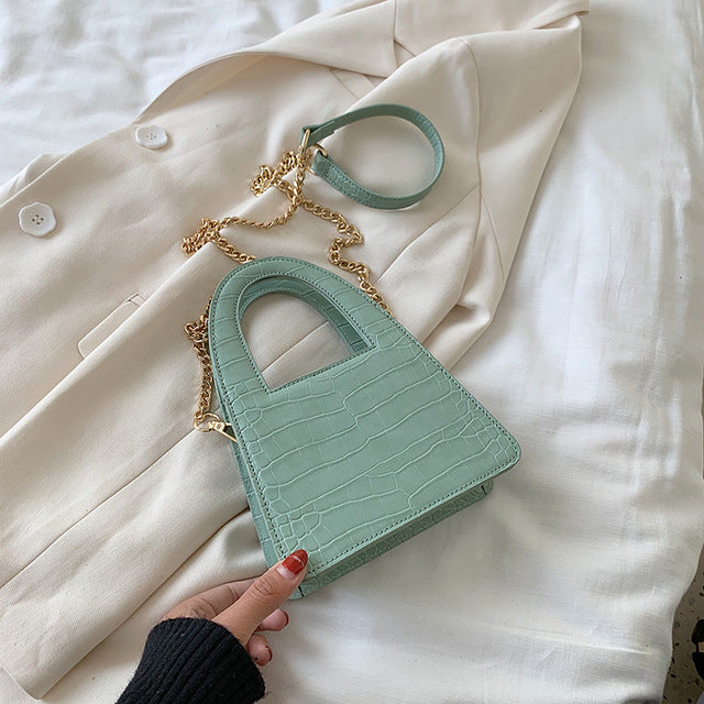 Small Stone Pattern PU Leather Crossbody Bags For Women 2020 Chain Handbags Lady Shoulder Bag Simple Totes Hand Bag
