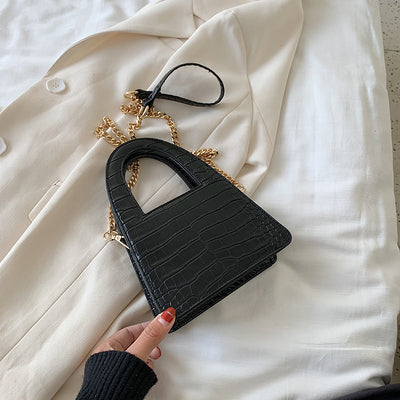 Small Stone Pattern PU Leather Crossbody Bags For Women 2020 Chain Handbags Lady Shoulder Bag Simple Totes Hand Bag