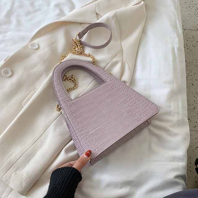 Small Stone Pattern PU Leather Crossbody Bags For Women 2020 Chain Handbags Lady Shoulder Bag Simple Totes Hand Bag