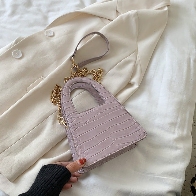 Small Stone Pattern PU Leather Crossbody Bags For Women 2020 Chain Handbags Lady Shoulder Bag Simple Totes Hand Bag