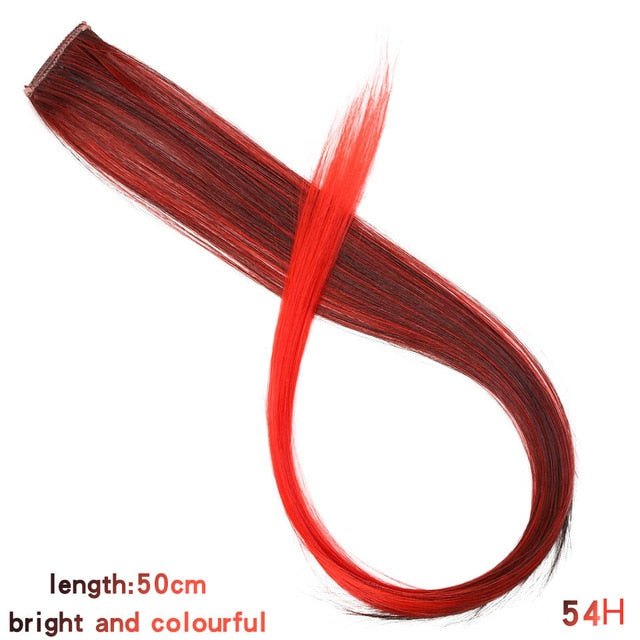 MUMUPI Long Straight color Hair Piece Hair Extensions Clip In hair extensions Highlight extensiones de cabello natural