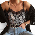 New Fashion Sexy Womens Summer Camis Tops Lace Leopard Patchwork Female Crop Top Tank Tops