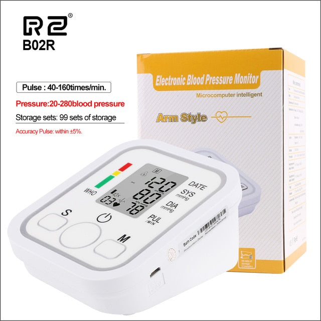 RZ Digital Wrist Blood Pressure Monitor Pulse Rate Heart Beat Rate Meter Device Medical Equipment Tonometer BP Sphygmomanometer
