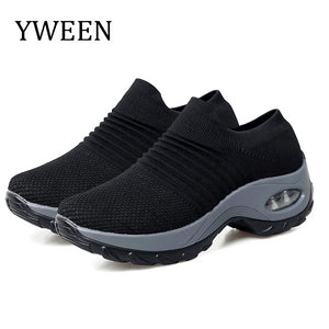Women Platform Sneakers Spring ladies Wedges Casual Shoes Women Trainers Comfortable Femme Height Increasing Women Shoes