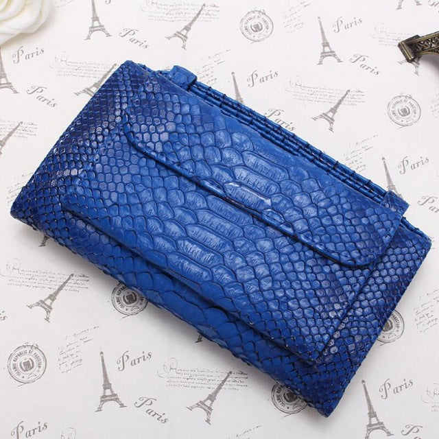 Luxury Genuine Python Leather Hand Bags Cross Body Shoulder Bag Snakeskin Designer Day Clutch Chain Crossbody Bag