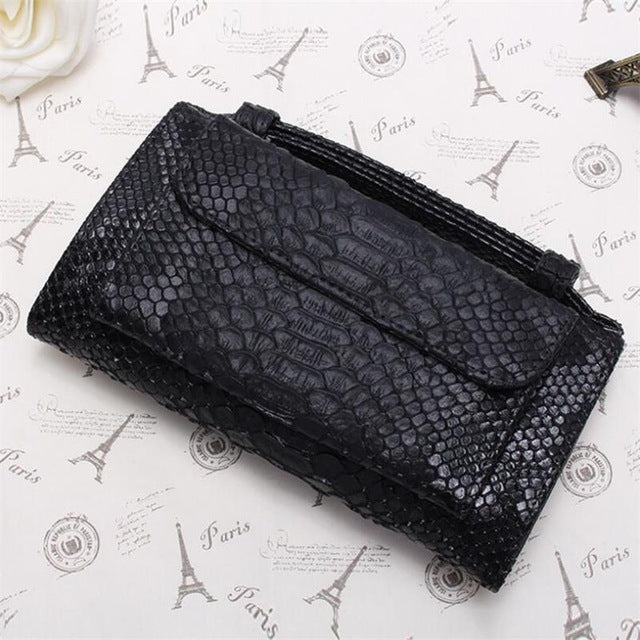 Luxury Genuine Python Leather Hand Bags Cross Body Shoulder Bag Snakeskin Designer Day Clutch Chain Crossbody Bag