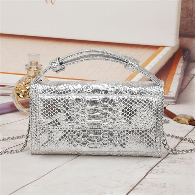 Luxury Genuine Python Leather Hand Bags Cross Body Shoulder Bag Snakeskin Designer Day Clutch Chain Crossbody Bag