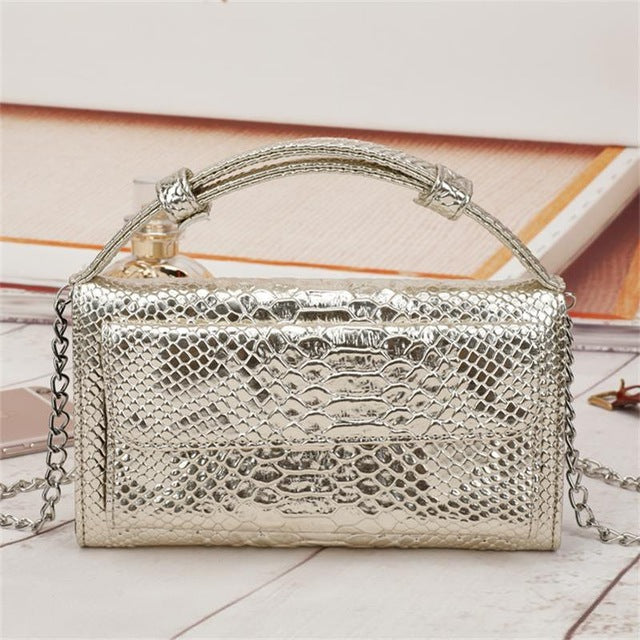 Luxury Genuine Python Leather Hand Bags Cross Body Shoulder Bag Snakeskin Designer Day Clutch Chain Crossbody Bag
