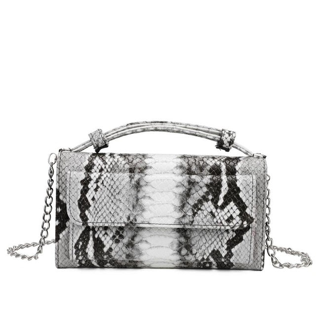 Luxury Genuine Python Leather Hand Bags Cross Body Shoulder Bag Snakeskin Designer Day Clutch Chain Crossbody Bag