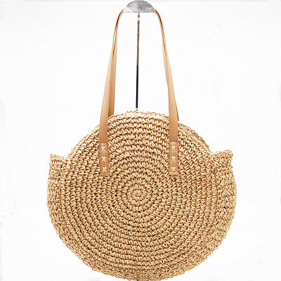 Bali Island Hand Woven Bag Round Bag buckle Rattan  Straw Bags Satchel Wind Bohemia Beach Circle Bag