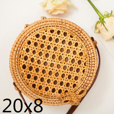 Bali Island Hand Woven Bag Round Bag buckle Rattan  Straw Bags Satchel Wind Bohemia Beach Circle Bag