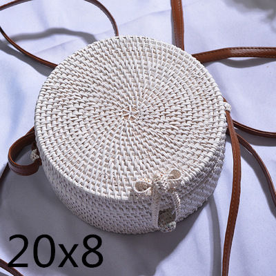 Bali Island Hand Woven Bag Round Bag buckle Rattan  Straw Bags Satchel Wind Bohemia Beach Circle Bag