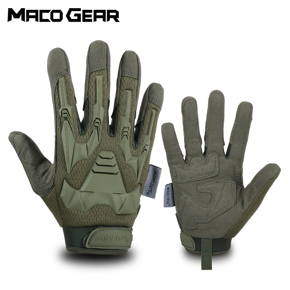 Sport Bike Cycling Gloves Windproof Wear Resistant Outdoor Hiking Riding Shockproof MTB Road Full Finger Bicycle Glove Men Woman