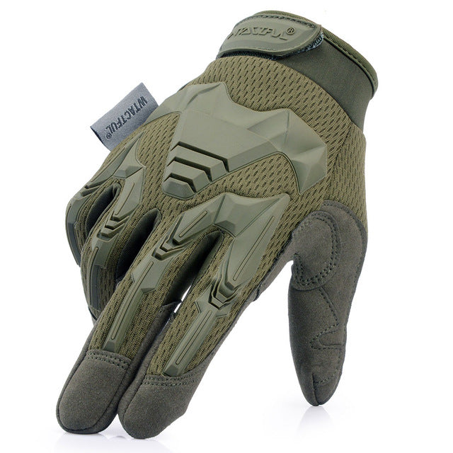 Sport Bike Cycling Gloves Windproof Wear Resistant Outdoor Hiking Riding Shockproof MTB Road Full Finger Bicycle Glove Men Woman