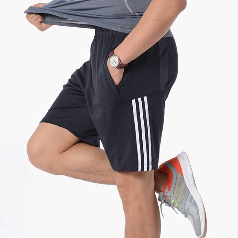 Summer New Gym Mens Sport Running Shorts Quick Dry Stripes Workout Short Pants GYM Wear Men Soccer Tennis Training Beach Shorts