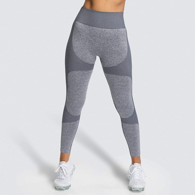 High Waist Yoga Pants Seamless Women Sports Leggings Fitness Solid Athletic Workout Long Tights Gym Running Trousers Girls