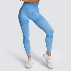 High Waist Yoga Pants Seamless Women Sports Leggings Fitness Solid Athletic Workout Long Tights Gym Running Trousers Girls