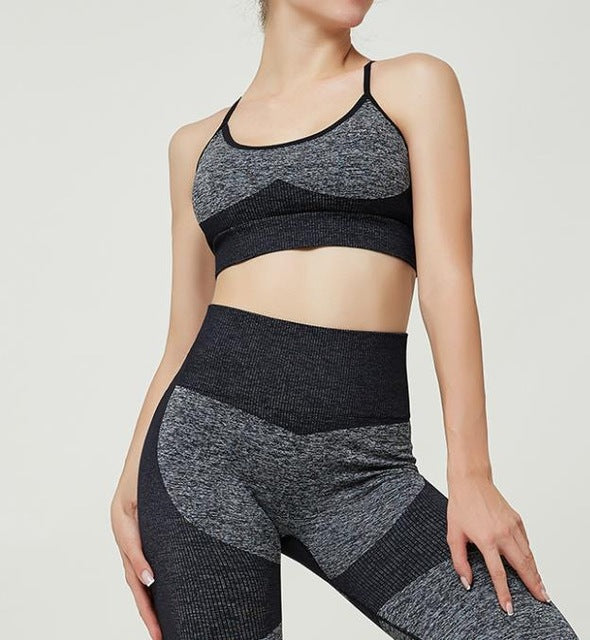 High Waist Yoga Pants Seamless Women Sports Leggings Fitness Solid Athletic Workout Long Tights Gym Running Trousers Girls
