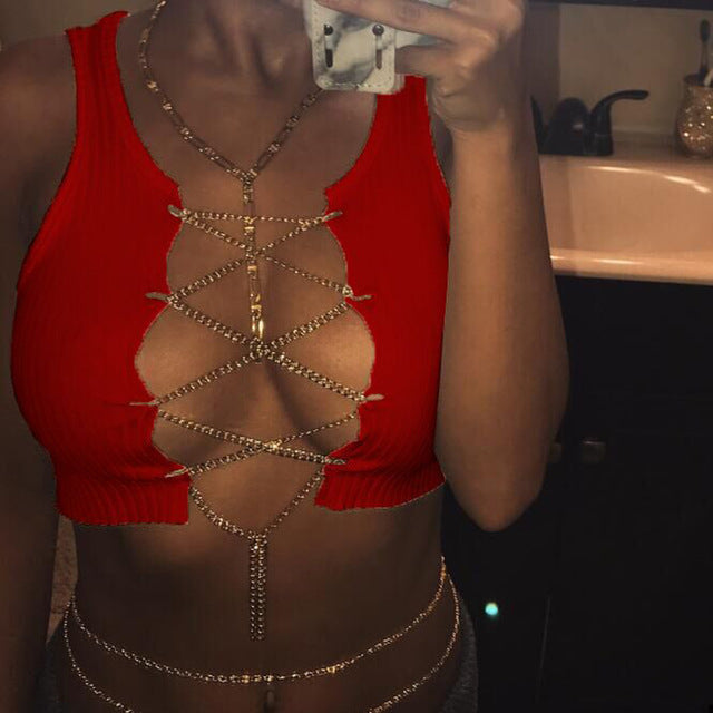 Leopard Printed Sexy Halter Crop Top Women Camis Backless Bandage Lace Up Sequins Metal Ring Tank Top 2019 Party Club Bustier
