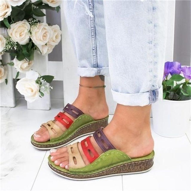 Summer women slippers plus size shoes Wedge fashion comfortable slipper NEW heel shoes woman slippers female