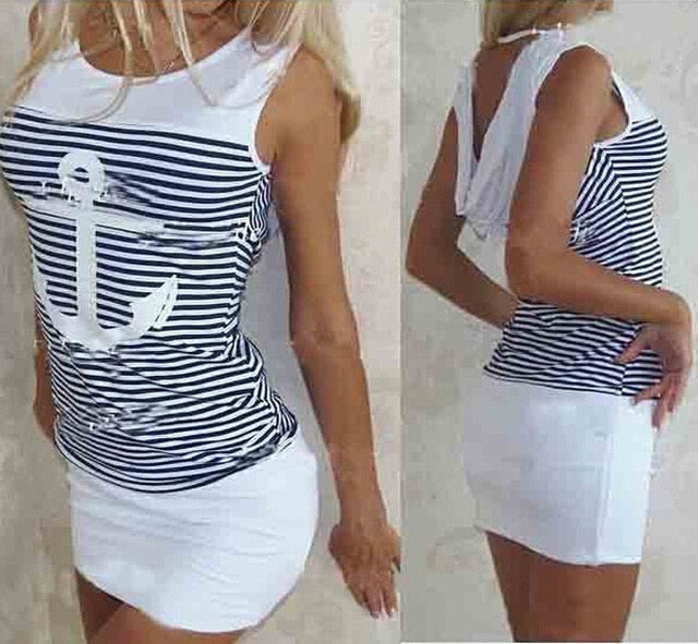 Oufisun Summer Casual Sweatshirt Sleeveless 2020 Women Clothing Hooded Drawstring Collar Pocket Simple Party Mini Tank Dress
